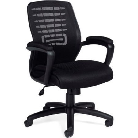 GEC Offices To Go„¢ Mesh Back Managers Chair -Fabric - Black OTG11750B